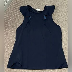 Urban Savage Ruffle Navy Blue Sleeveless Top size Large